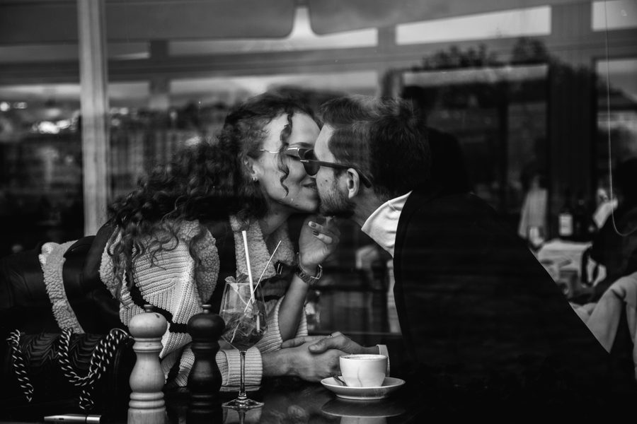 Intimate couple session capturing natural connection and laughter